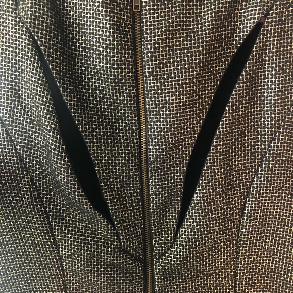 Black and Gold Sleeveless Fit & Flare Dress XS - Picture 5 of 6